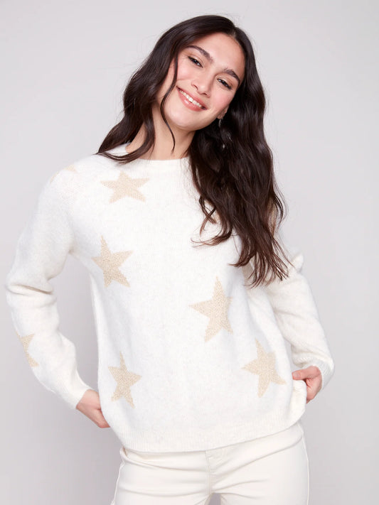 C2842 STAR JACQUARD SWEATER