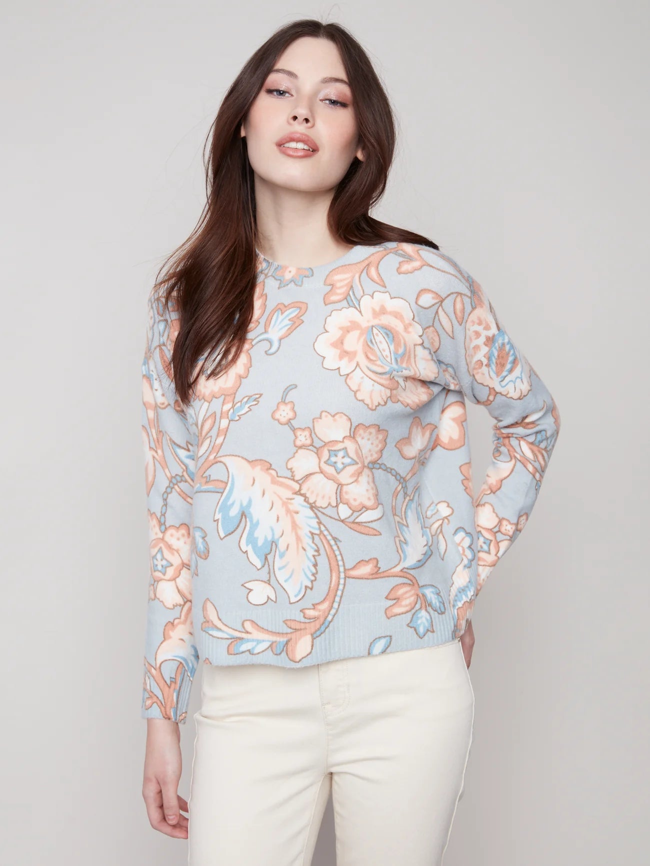 C2906 Knit Crew Sweater Baroque