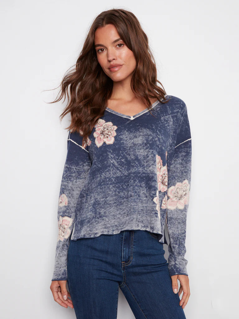 Reversible V neck sweater C2907
