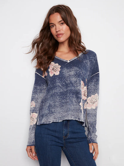 Reversible V neck sweater C2907