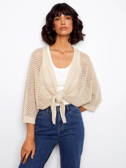 Charlie B Dolman Crochet Sweater Shrug C2957/215C - 515 Gold