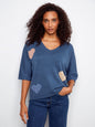 Heart Jacquard Dolman Sweater C2971-546C