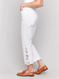 Lace Cuts Side Slim Pant