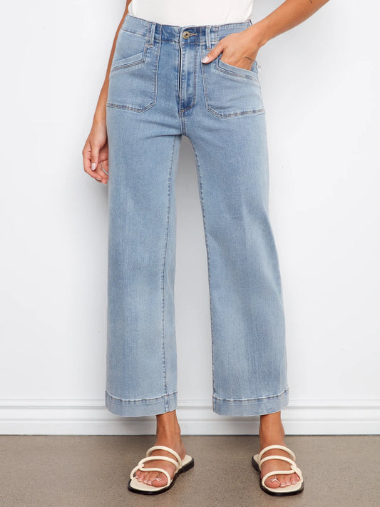 Cropped Wide Leg Light Denim C5660R
