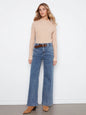 Flare Wide Leg Pants With Attached Belt C5807/431A