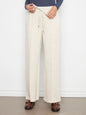 Wide Leg Pin Tuck Pants With Elasticated Waist C5818/757C COOKIE & CREAM