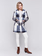 Plaid Bouclé Knit Coat