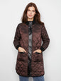 Reversible Solid/Leopard Quilted Puffer C6313RPR-135B