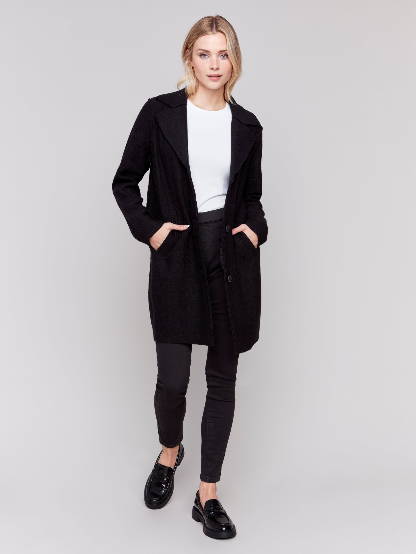 Long Boiled Wool Coat