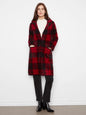 Plaid Knit Coatigan C6326RR 950B RED
