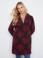 Boucle Button Front Long Jacket with Front Pockets C6346RR-642C