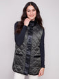 CHARLIE B C6385 REVERSIBLE QUILTED LONG VEST