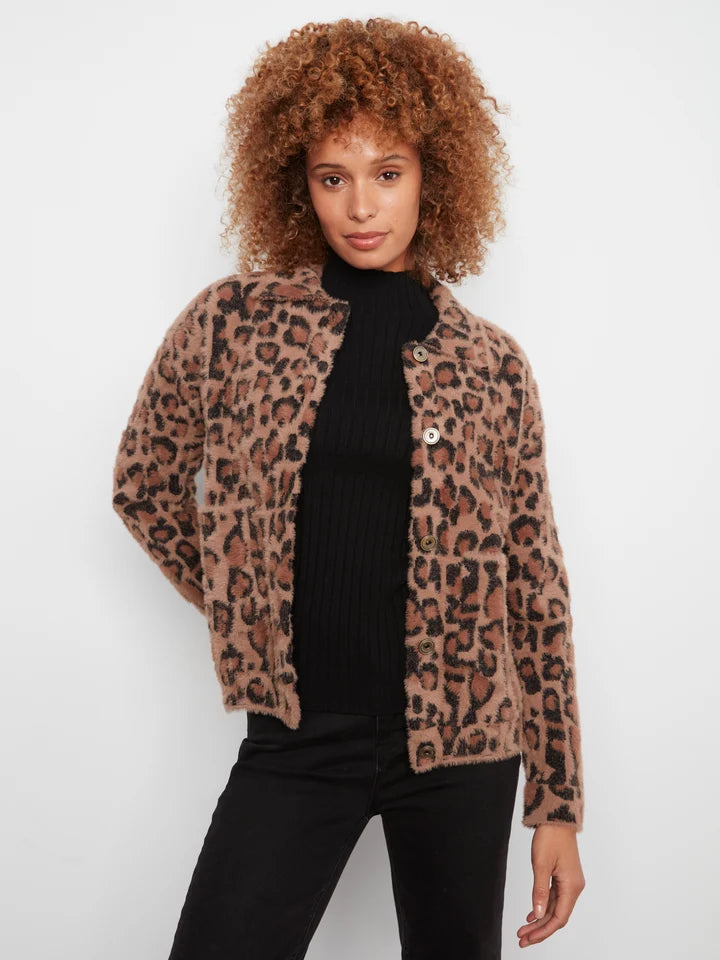 Eyelash Leopard Print Jacket