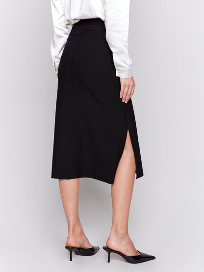 Gutsy Crepe Skirt with Patch Pockets