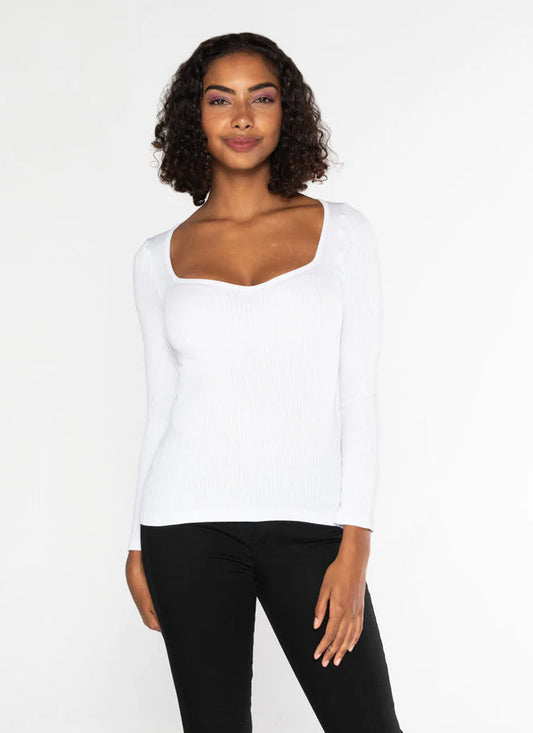 Bamboo L/S Sweetheart Top CERT1205