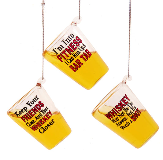 whisky shot glass orn