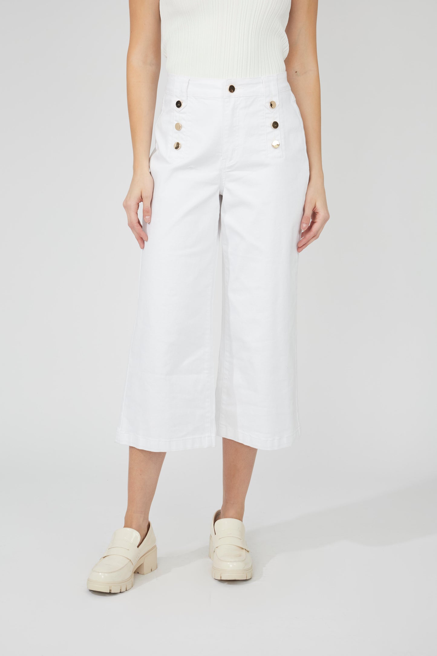 Cropped High-waisted Trousers Style 251502