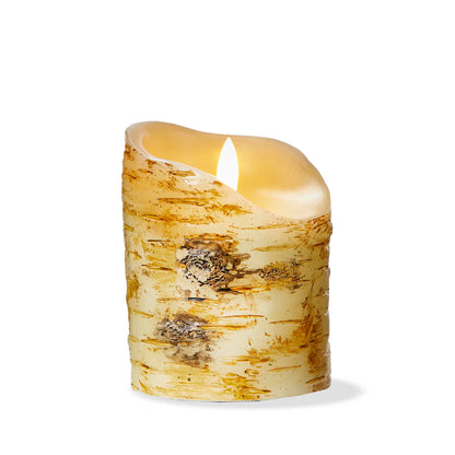 Birch LED Pillar candle