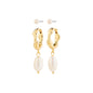 JONNE pearl earrings, 2-in-1 set