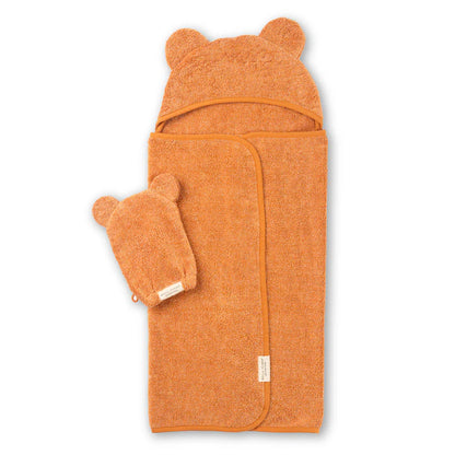 Hooded Towel + Wash Mitt Set