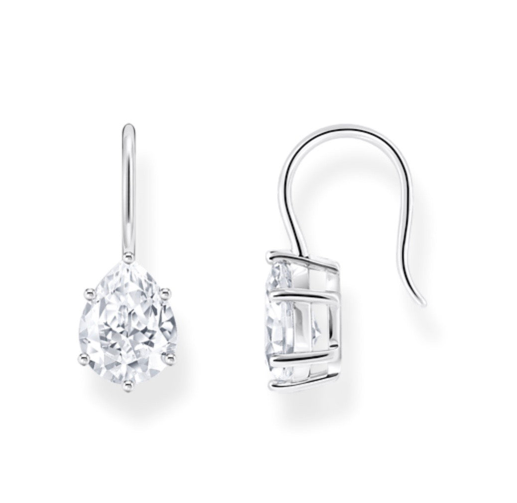 Thomas Sabo Silver earrings with white drop-shaped zirconia