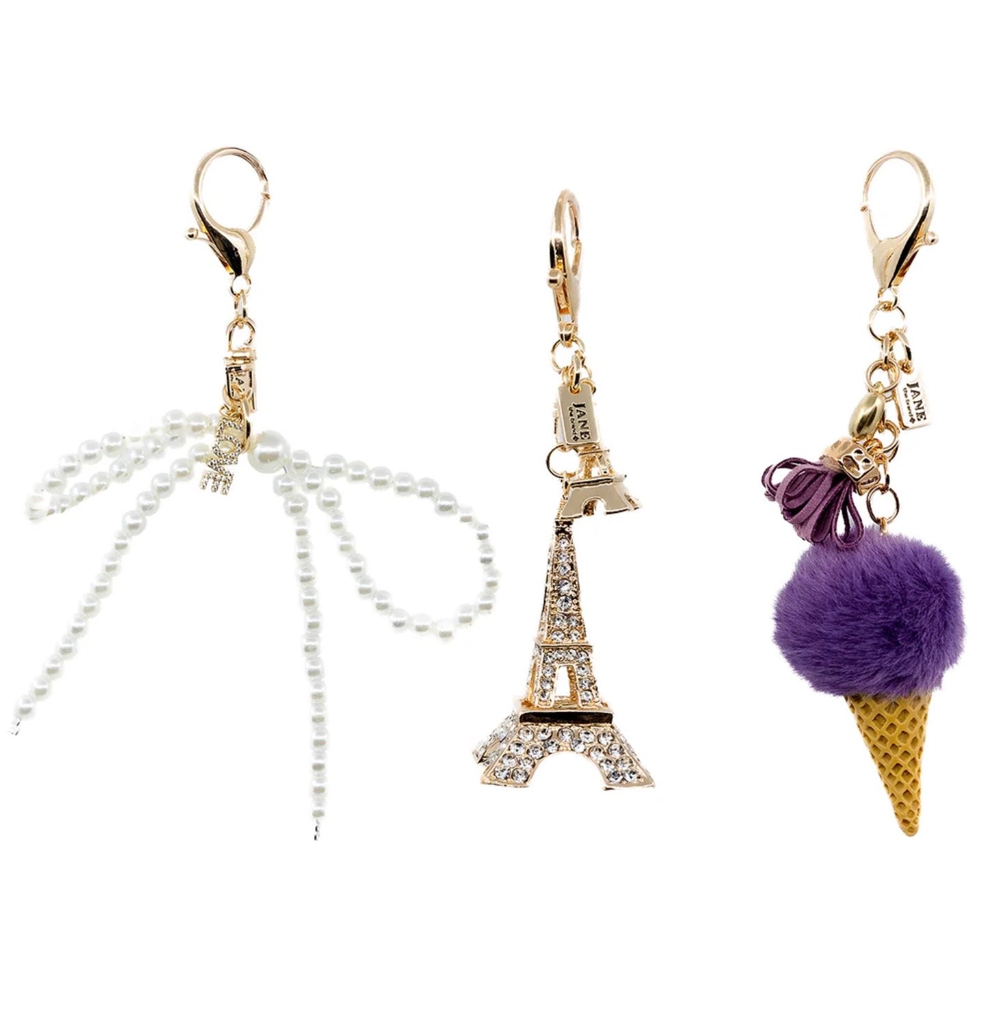 Triple Bag Charm Set- Jane The Brand