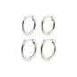 Leaf 2-in-1 Huggie Hoop Set