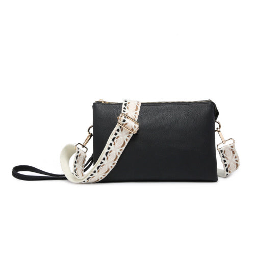 Izzy Crossbody w/ Guitar Strap in Black