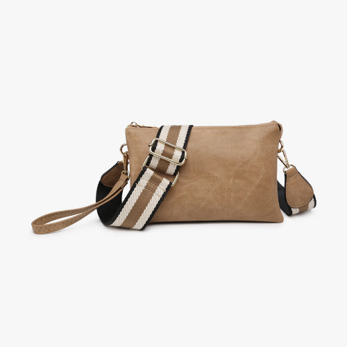 Izzy Crossbody w/ Guitar Strap in Taupe M2056