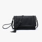 Isadora Dist. Whipstitch Crossbody w/ Tassel M2435-BK