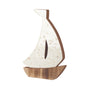 SAILBOAT-WHT WOOD 10.25