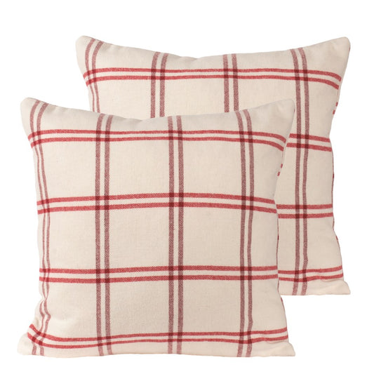 White and red pillow