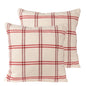 White and red pillow