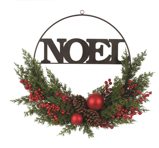 WREATH - RD BRY/MTL NOEL