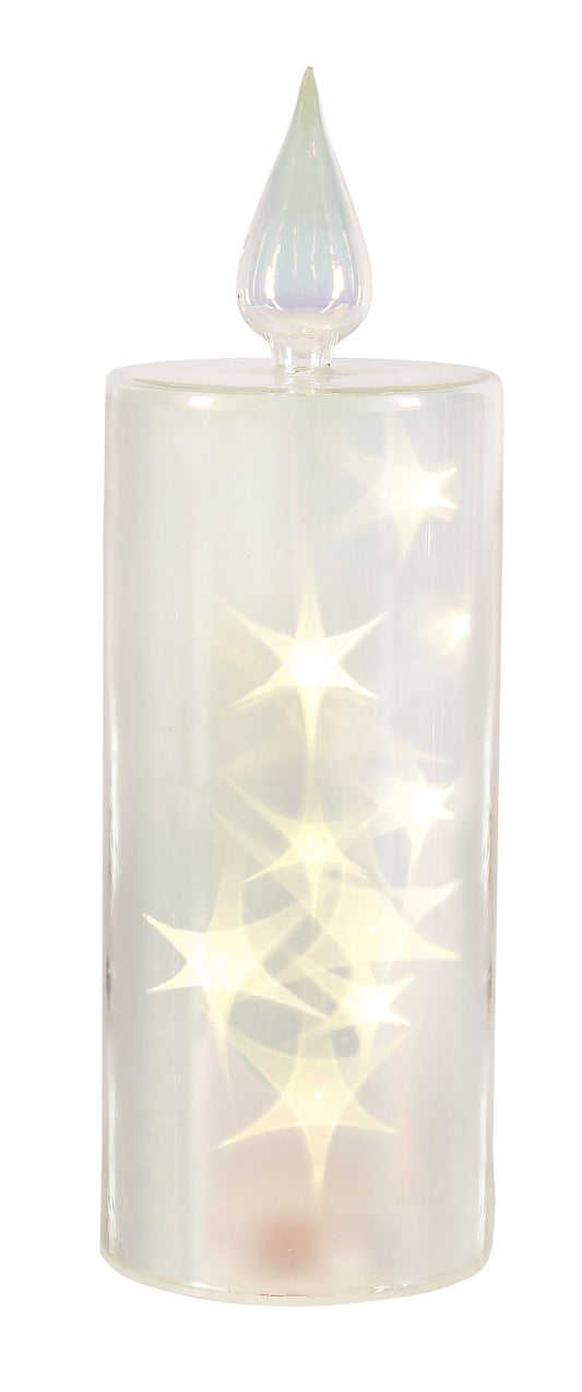 Led star pillar candle