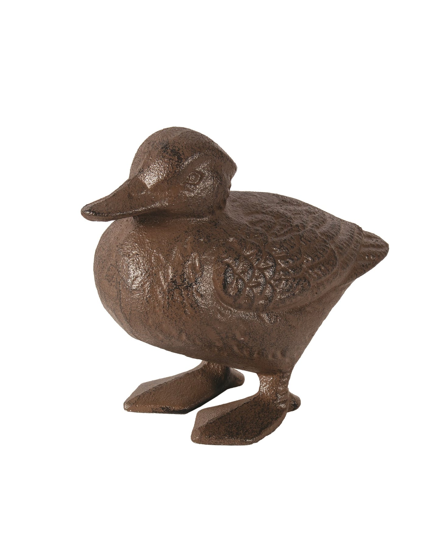 Rustic brown cast iron duck