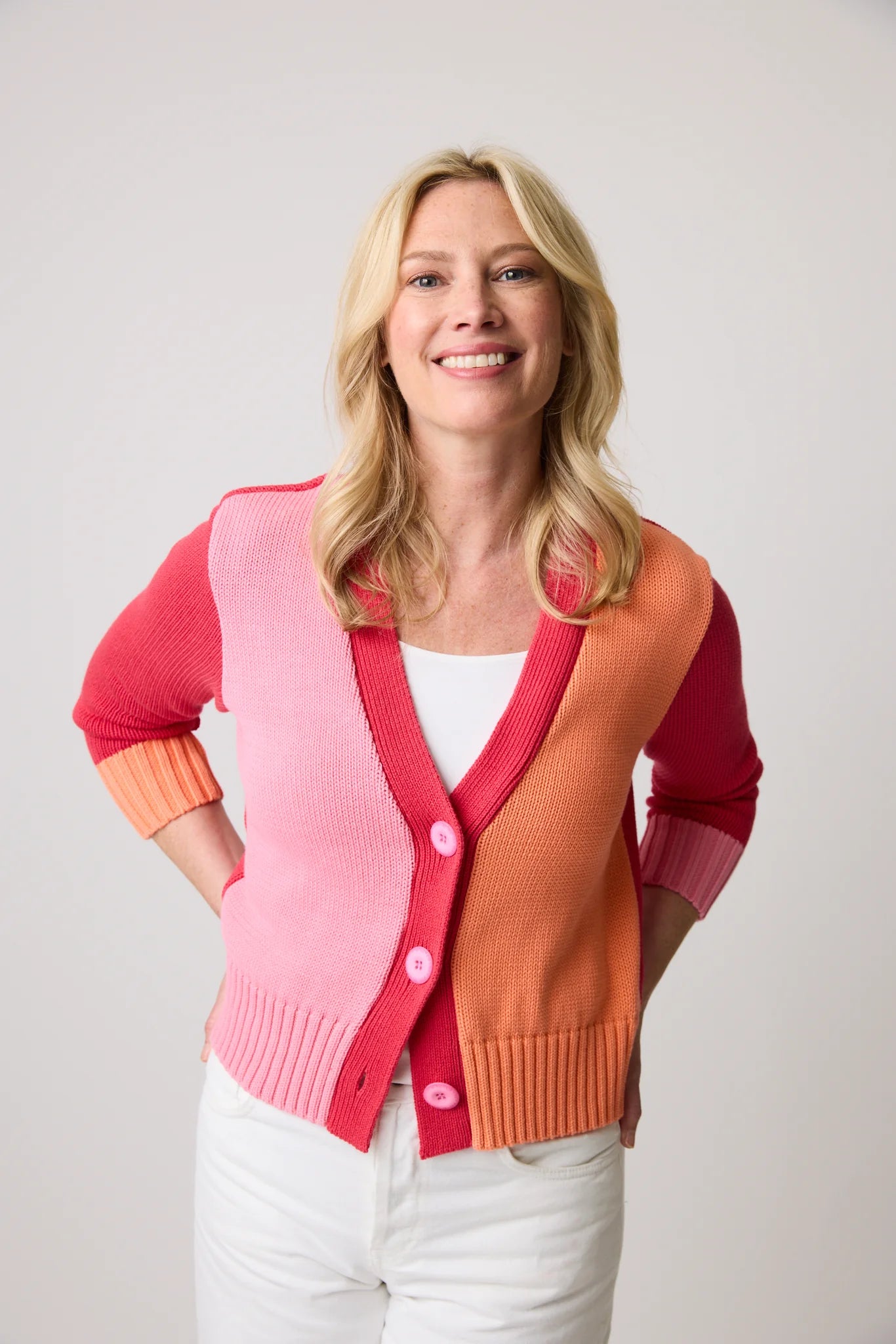 Colour Blocked Cardigan