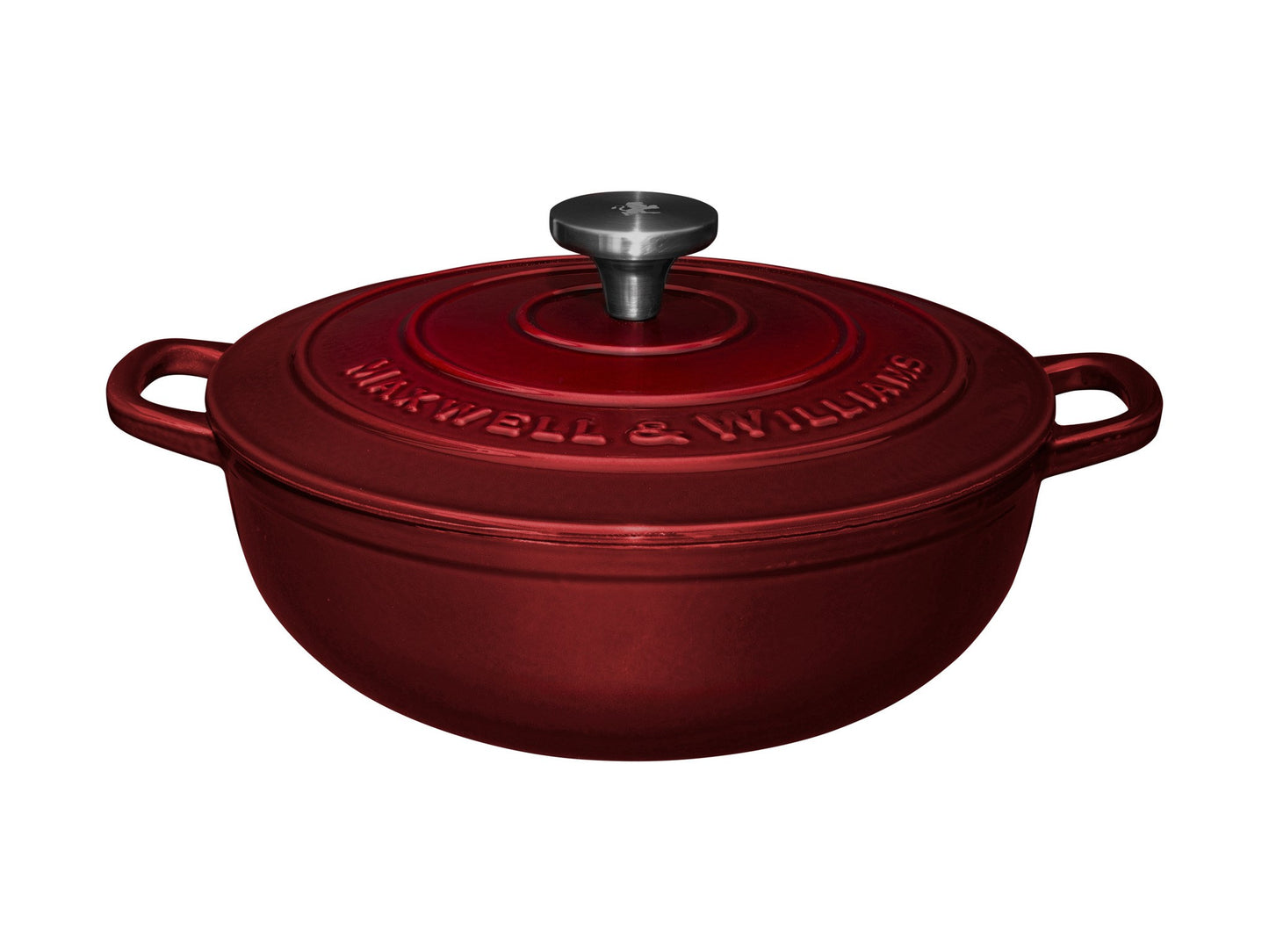 Round Cast Iron Casserole Merlot 4L