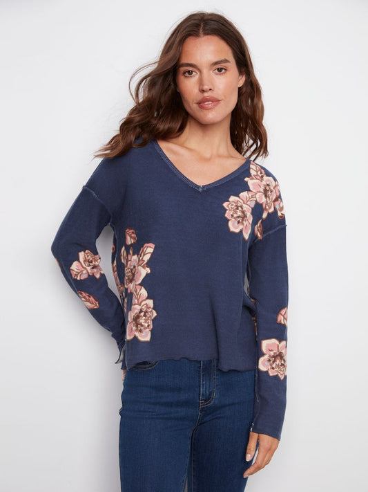 Reversible V neck sweater C2907