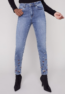 Embroidered Hem Jeans C5449 / 431A