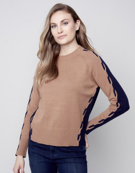 Color Block Knit Sweater C2523 974A