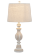 Whitewash Beaded Table Lamp