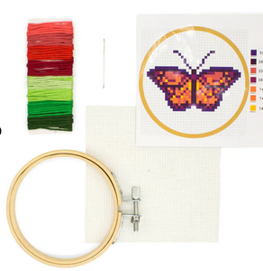 Crossstitch Embroiderykit-Butterfly