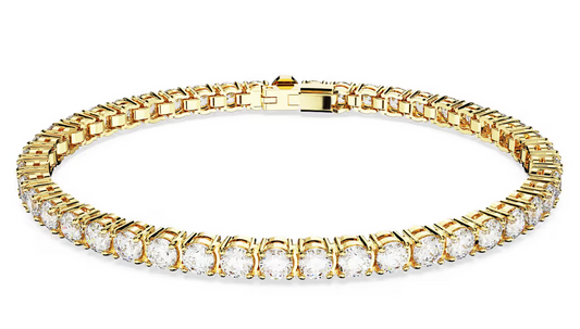 Matrix Tennis Bracelet Gold Swarovski 5657664