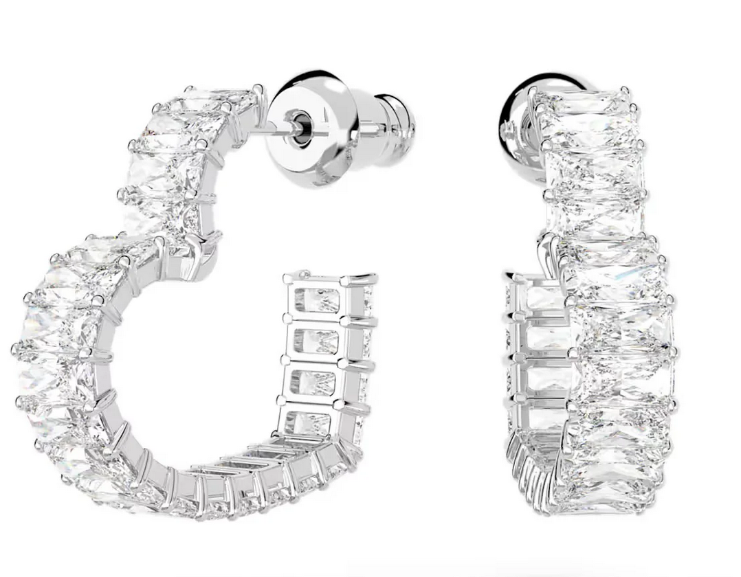 Matrix Heart Hoop Earrings Swarovski 5689693