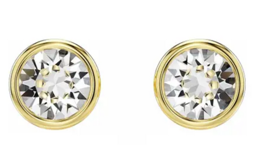 Imber Gold Tone Bezel Stud Earrings Swarovski 5689660