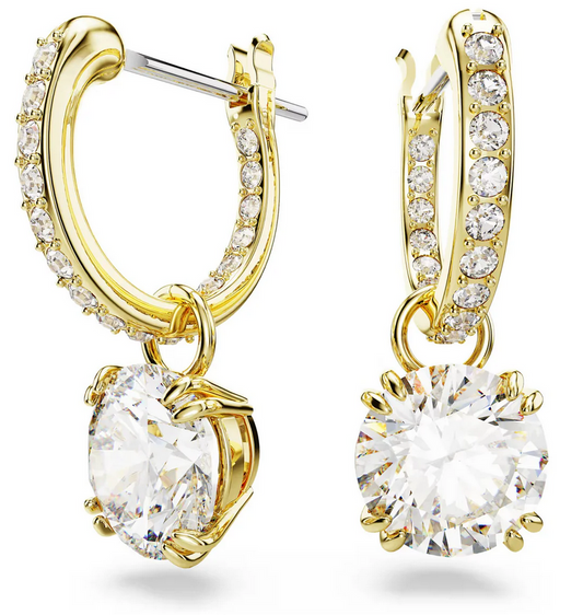 Stilla Drop Gold Earrings Swarovski 5689686