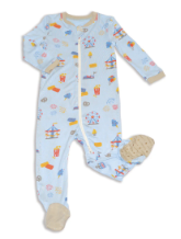 Bamboo Footed Sleeper with 2 way Zipper