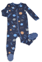 Bamboo Footed Sleeper with 2 way Zipper