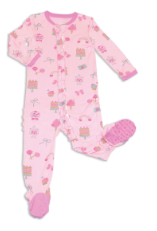 Bamboo Ruffle Footed Sleeper with 2 way Zipper